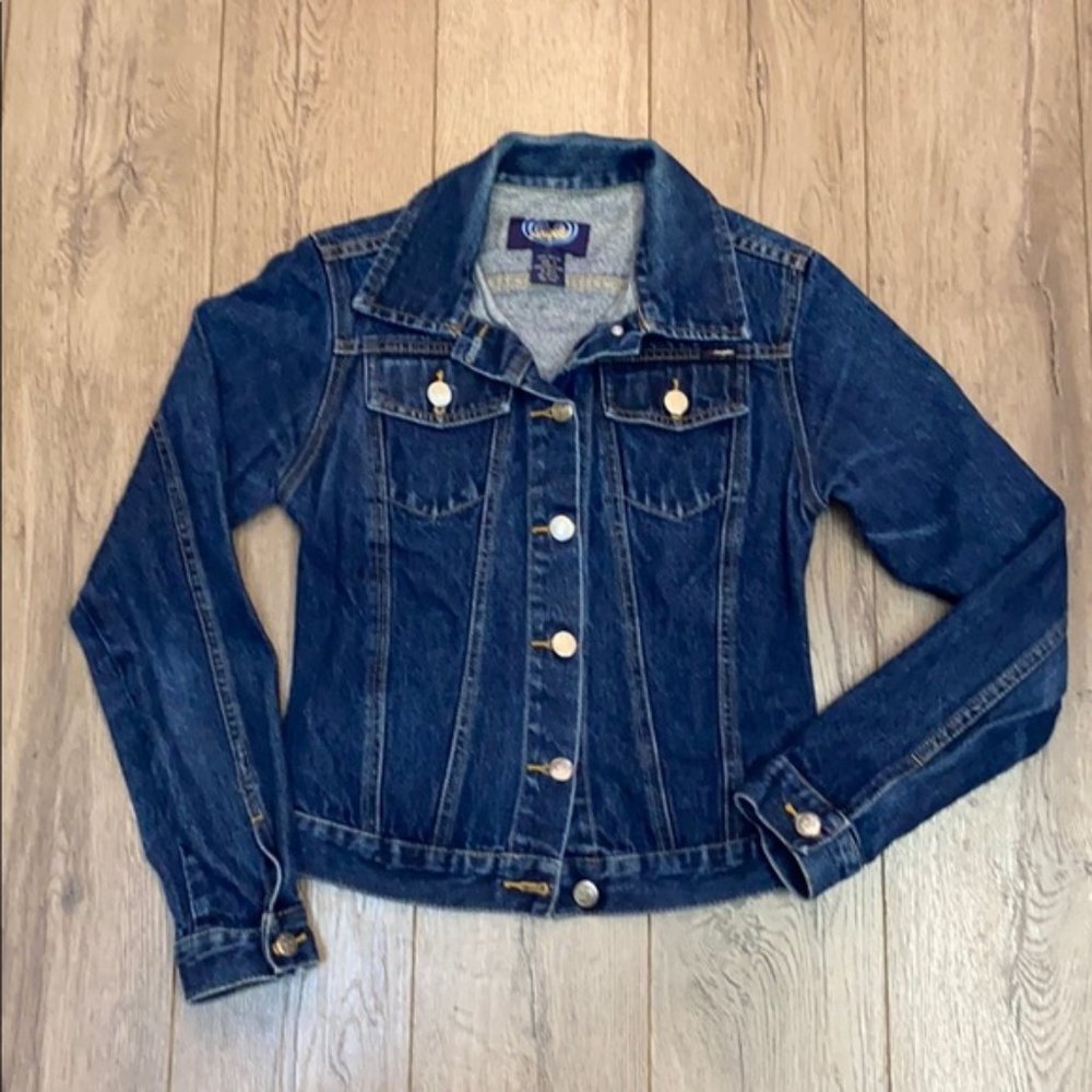 Angels Jeans Youth Girls Dark Denim Jean Jacket